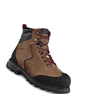 Red Wing Burnside 6-inch Waterproof, CSA Men's Safety Boots Brown | ZA 332LIS